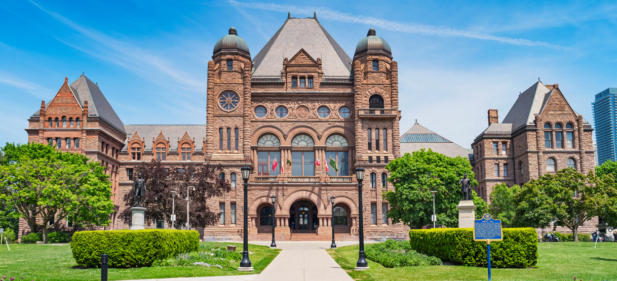 Ontario's legislative building at Queen's park 