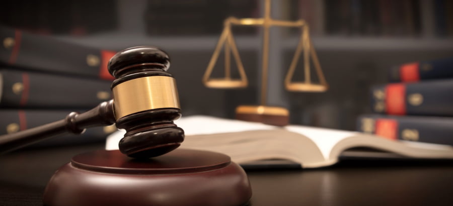 gavel and scales of justice