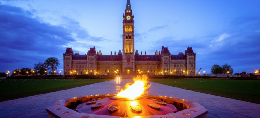 Centennial Flame on Parliment Hill