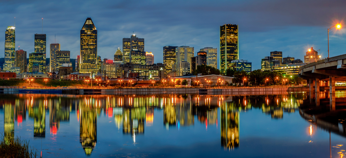 Skyline of a City in Quebec