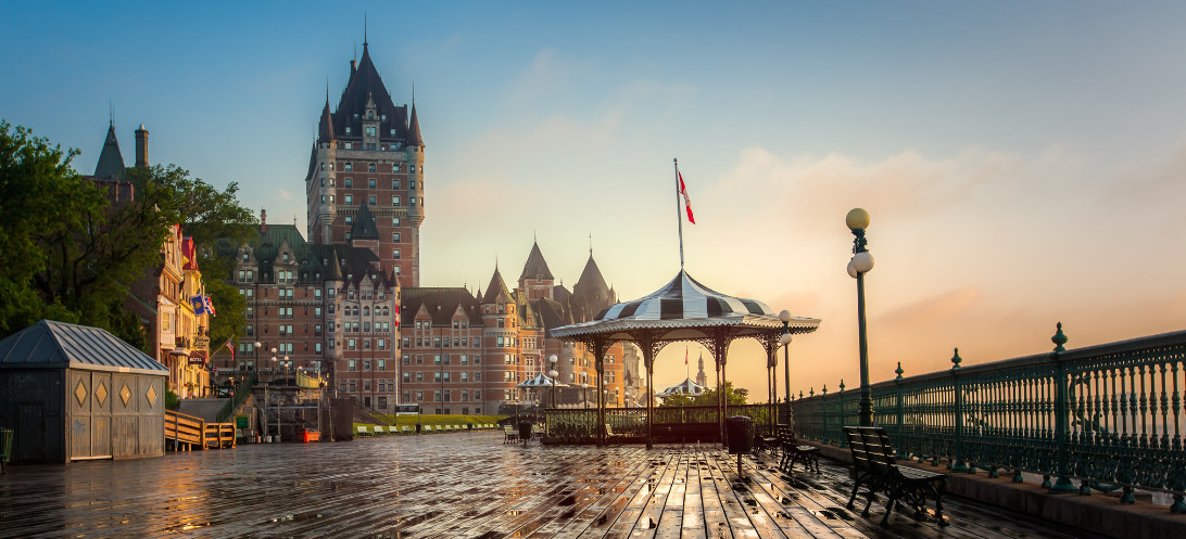 A view of Chateau Frontenac from Terasse Dufferin, Quebec City 